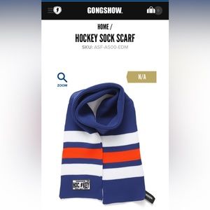 Gongshow Oilers hockey sock-style scarf.